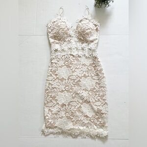 Windsor White Lace Sleeveless Mini Dress